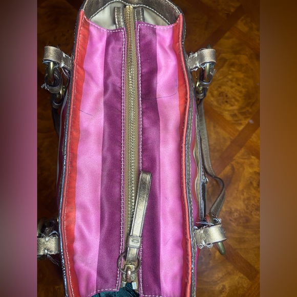 Coach Legacy multi color stripe bag - Picture 4 of 8